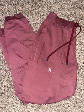 Women’s Maroon/mayve Jogger scrub Pants with Drawstring